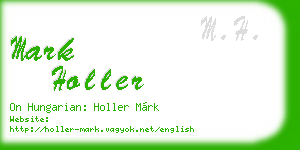 mark holler business card